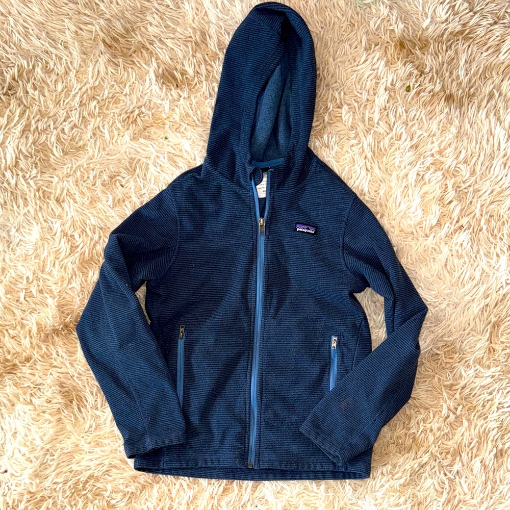 Patagonia Kids Navy Zip-Up Hoodie - L
